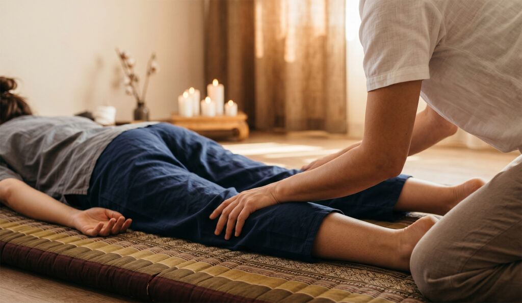 Thai bodywork assisted stretching session in Palatine IL